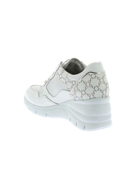 sneakers da donna in pelle bianca NERO GIARDINI | E409880D707